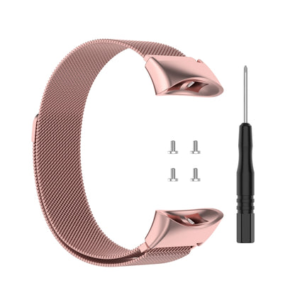 For Garmin Forerunner 45 / 45S / Swim 2 Milanese Watch Band(Rose Pink) - Smart Wear by buy2fix | Online Shopping UK | buy2fix