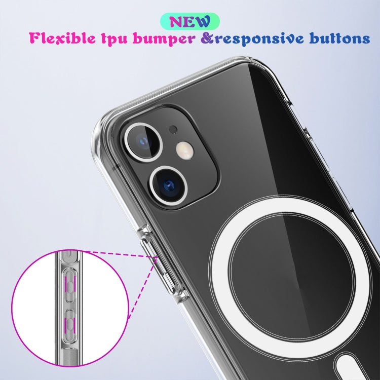 For iPhone XR Magsafe Case Simple Magnetic Ring All-inclusive Clear Crystal Acrylic PC +TPU Shockproof Case(Transparent) - Apple Accessories by buy2fix | Online Shopping UK | buy2fix