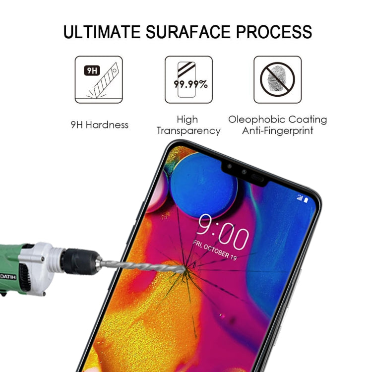 For LG V40 ThinQ 3D Curved Edge Tempered Glass Film(Black) - Mobile Accessories by buy2fix | Online Shopping UK | buy2fix