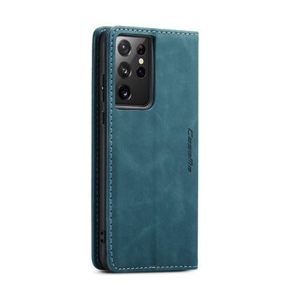 For Samsung Galaxy S21 Ultra 5G CaseMe 013 Multifunctional Horizontal Flip Leather Case with Holder & Card Slot & Wallet(Blue) - Galaxy S21 Ultra 5G Cases by CaseMe | Online Shopping UK | buy2fix