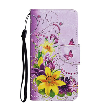 For Samsung Galaxy A02s(EU Edition) Colored Drawing Pattern Horizontal Flip Leather Case with Holder & Card Slots & Wallet & Lanyard(Yellow Flower Butterfly) - Galaxy Phone Cases by ViLi | Online Shopping UK | buy2fix