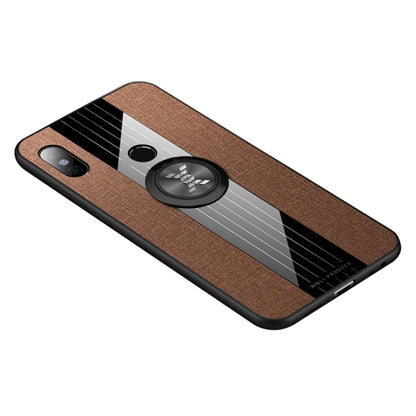 For Xiaomi Redmi Note 5 XINLI Stitching Cloth Texture Shockproof TPU Protective Case with Ring Holder(Brown) - Xiaomi Cases by XINLI | Online Shopping UK | buy2fix