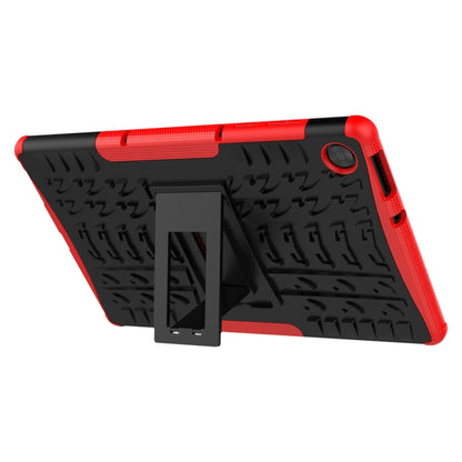 For Lenovo Tab M10 HD Gen 2 (TB-X306F) Tire Texture TPU+PC Shockproof Case with Holder(Red) - For Lenovo by buy2fix | Online Shopping UK | buy2fix