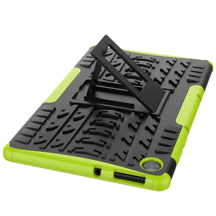 For Lenovo Tab M10 HD Gen 2 (TB-X306F) Tire Texture TPU+PC Shockproof Case with Holder(Green) - For Lenovo by buy2fix | Online Shopping UK | buy2fix