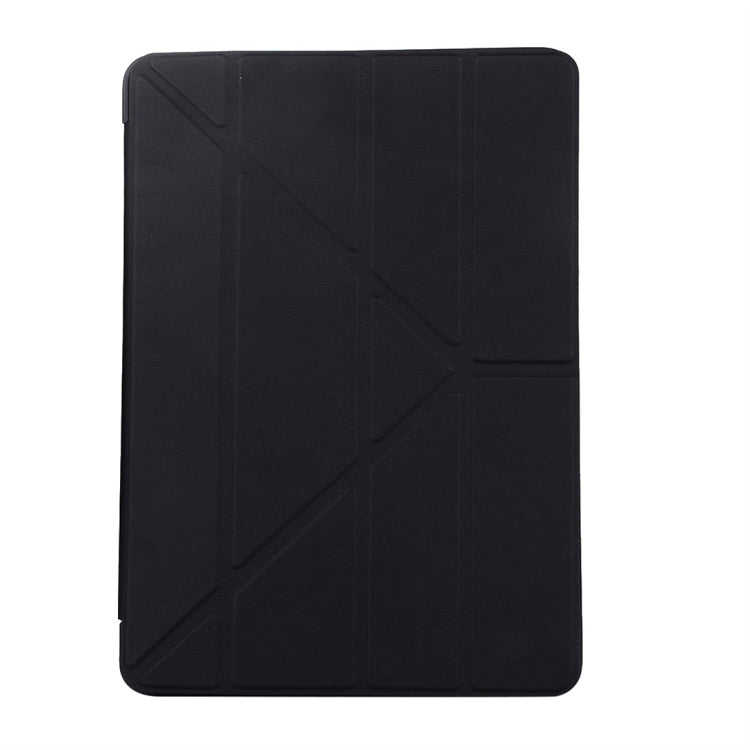 For iPad 10.2 2021 / 2020 / 2019 TPU Horizontal Deformation Flip Leather Case with Holder(Black) - Apple Accessories by buy2fix | Online Shopping UK | buy2fix