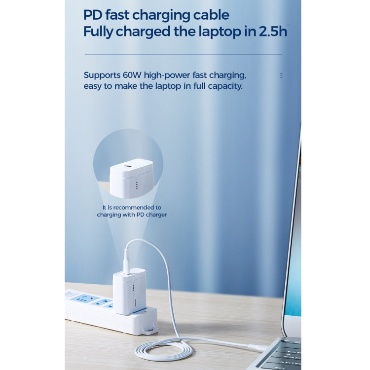 JOYROOM S-1230M3 60W PD Type-C / USB-C to Type-C / USB-C Fast Charging Data Cable, Length:1.2m(Black) - USB-C & Type-C Cable by JOYROOM | Online Shopping UK | buy2fix