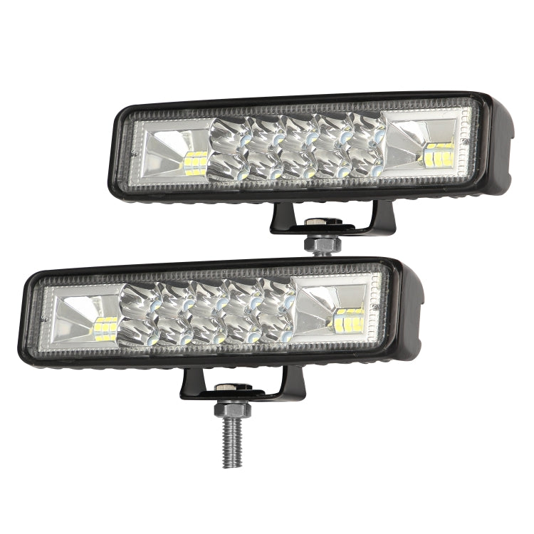 2 PCS Car 6 inch Dual-row Mixed Light Strip Lamp Floodlight & Spotlight Work Light - In Car by buy2fix | Online Shopping UK | buy2fix