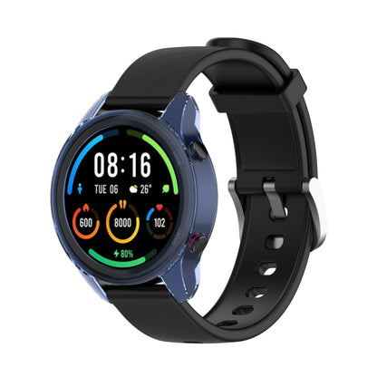 For Xiaomi Watch Color Sport Half Coverage Hollowed TPU Protective Case(Transparent Blue) - Smart Wear by buy2fix | Online Shopping UK | buy2fix