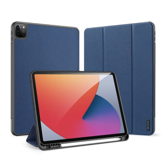 For iPad Pro 11 2022 / 2021 / 2020 DUX DUCIS Domo Series Horizontal Flip Magnetic TPU + PU Leather Tablet Case with Three-folding Holder & Pen Slot & Sleep / Wake-up Function(Blue) - iPad Pro 11 (2022/2021) Cases by DUX DUCIS | Online Shopping UK | buy2fix