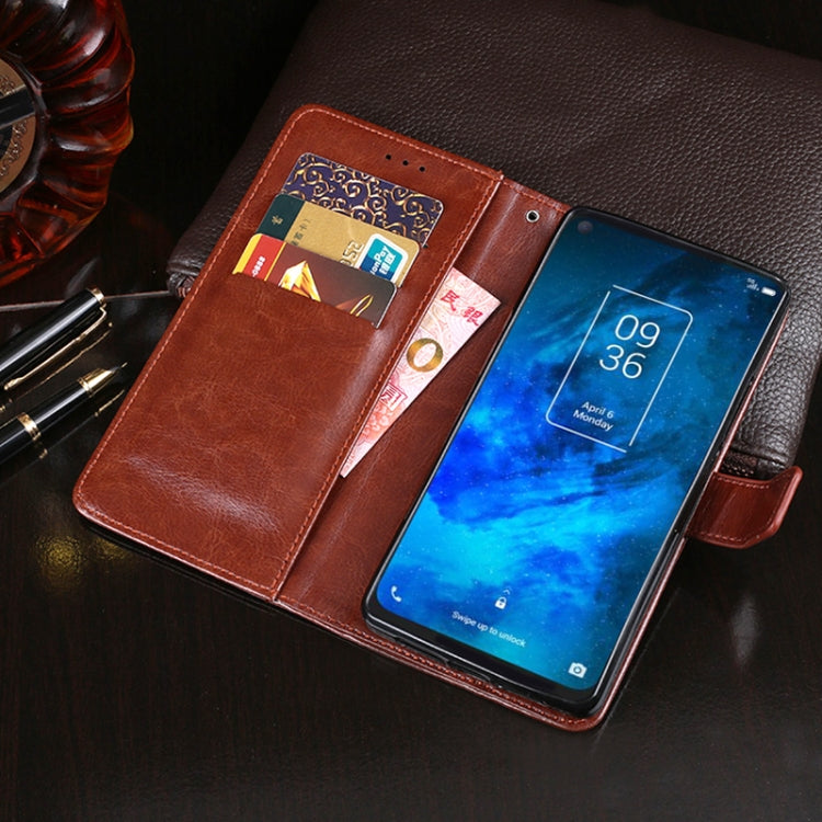 For TCL 10 5G idewei Crazy Horse Texture Horizontal Flip Leather Case with Holder & Card Slots & Wallet(Blue) - More Brand by idewei | Online Shopping UK | buy2fix