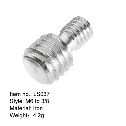 BEXIN LS037 2 PCS M6 to 3/8 inch Conversion Screws Adapter Camera Screws - Camera Accessories by BEXIN | Online Shopping UK | buy2fix