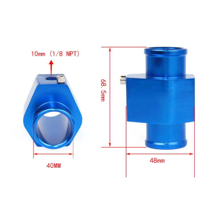 Car Water Temperature Meter Temperature Gauge Joint Pipe Radiator Sensor Adaptor Clamps, Size:40mm(Blue) - In Car by buy2fix | Online Shopping UK | buy2fix