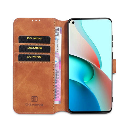 For Xiaomi Redmi Note 9T 5G DG.MING Retro Oil Side Horizontal Flip Leather Case with Holder & Card Slots & Wallet(Brown) - Xiaomi Cases by DG.MING | Online Shopping UK | buy2fix