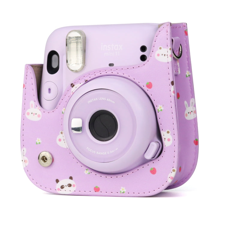 Painted Series Camera Bag with Shoulder Strap for Fujifilm Instax mini 11(Fruit Animal) - Camera Accessories by buy2fix | Online Shopping UK | buy2fix