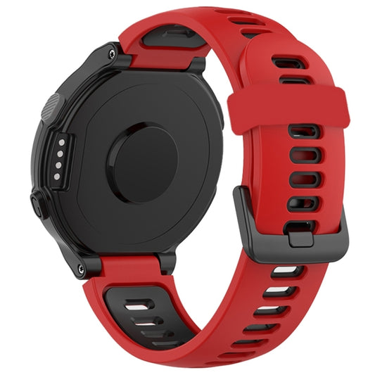 For Garmin Forerunner 220/230/235/620/630/735XT Two-color Silicone Watch Band(Red+Black) - Smart Wear by buy2fix | Online Shopping UK | buy2fix