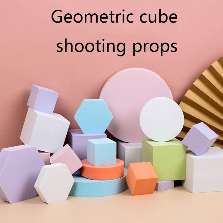 8 in 1 Different Sizes Geometric Cube Solid Color Photography Photo Background Table Shooting Foam Props(Green) - Camera Accessories by buy2fix | Online Shopping UK | buy2fix