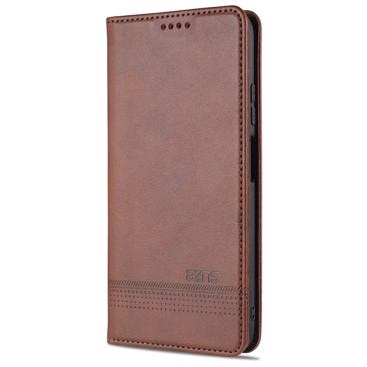 For Xiaomi Mi 11 Lite AZNS Magnetic Calf Texture Horizontal Flip Leather Case with Card Slots & Holder & Wallet(Dark Brown) - Xiaomi Cases by AZNS | Online Shopping UK | buy2fix