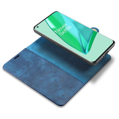 For OnePlus 9 Pro DG.MING Crazy Horse Texture Flip Detachable Magnetic Leather Case with Holder & Card Slots & Wallet(Blue) - OnePlus Cases by DG.MING | Online Shopping UK | buy2fix