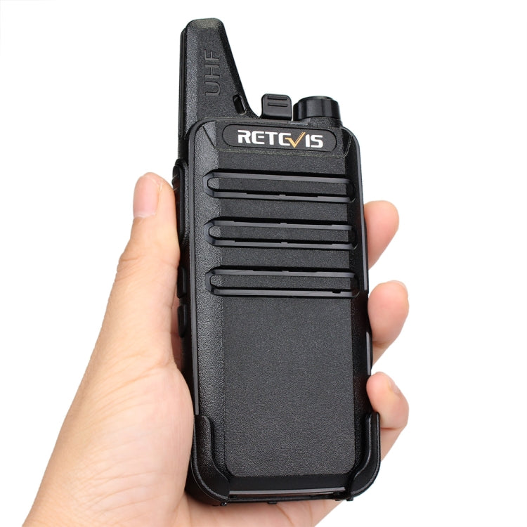 1 Pair RETEVIS RT622 US Frequency 400-480MHz 16CHS Two Way Radio Handheld Walkie Talkie, US Plug(Black) - Handheld Walkie Talkie by RETEVIS | Online Shopping UK | buy2fix