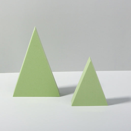 2 x Triangles Combo Kits Geometric Cube Solid Color Photography Photo Background Table Shooting Foam Props (Green) - Camera Accessories by buy2fix | Online Shopping UK | buy2fix