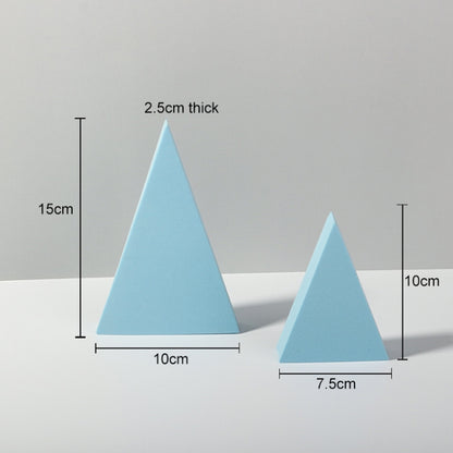 2 x Triangles Combo Kits Geometric Cube Solid Color Photography Photo Background Table Shooting Foam Props (Light Blue) - Camera Accessories by buy2fix | Online Shopping UK | buy2fix