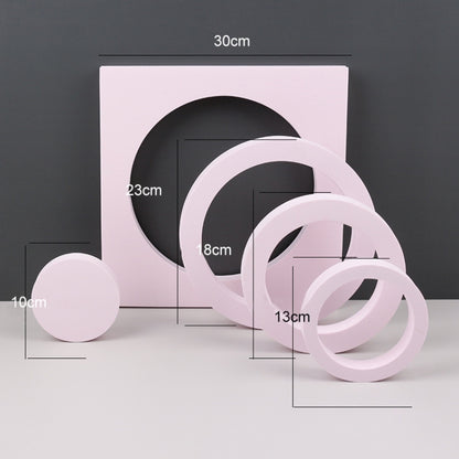 Round Combo Kits Geometric Cube Solid Color Photography Photo Background Table Shooting Foam Props (Pink) - Camera Accessories by buy2fix | Online Shopping UK | buy2fix