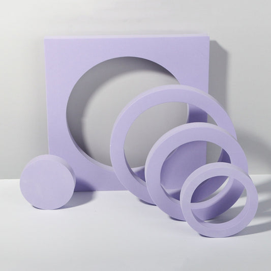 Round Combo Kits Geometric Cube Solid Color Photography Photo Background Table Shooting Foam Props (Purple) - Camera Accessories by buy2fix | Online Shopping UK | buy2fix