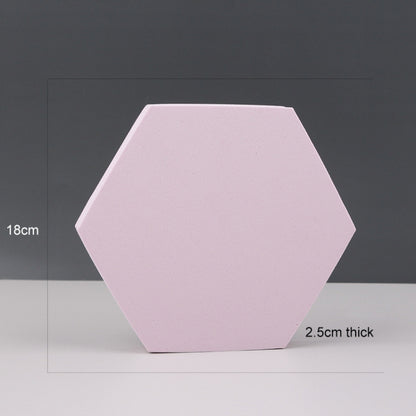 18 x 2cm Hexagon Geometric Cube Solid Color Photography Photo Background Table Shooting Foam Props (Pink) - Camera Accessories by buy2fix | Online Shopping UK | buy2fix
