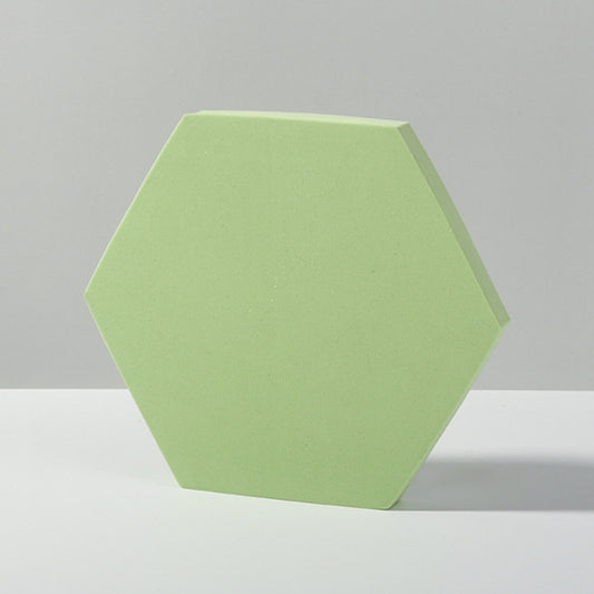18 x 2cm Hexagon Geometric Cube Solid Color Photography Photo Background Table Shooting Foam Props (Green) - Camera Accessories by buy2fix | Online Shopping UK | buy2fix