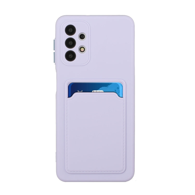 For Samsung Galaxy A32 4G Card Slot Design Shockproof TPU Protective Case(Purple) - Samsung Accessories by buy2fix | Online Shopping UK | buy2fix