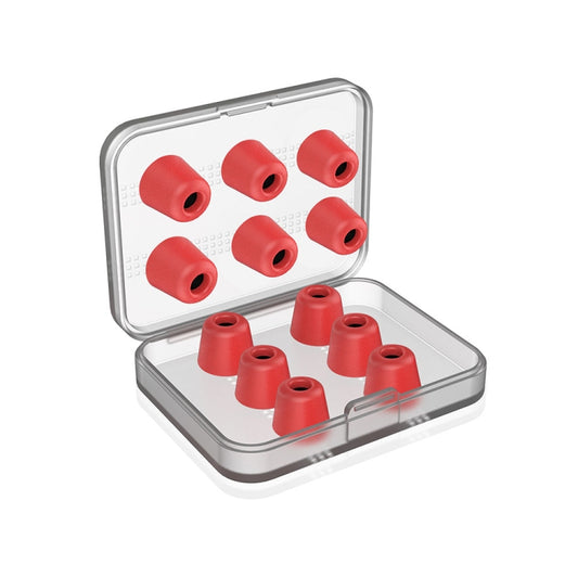 6 Pairs New Bee NB-M1 Slow Rebound Memory Foam Ear Caps with Storage Box, Suitable for 5mm-7mm Earphone Plugs(Red) - Apple Accessories by New Bee | Online Shopping UK | buy2fix