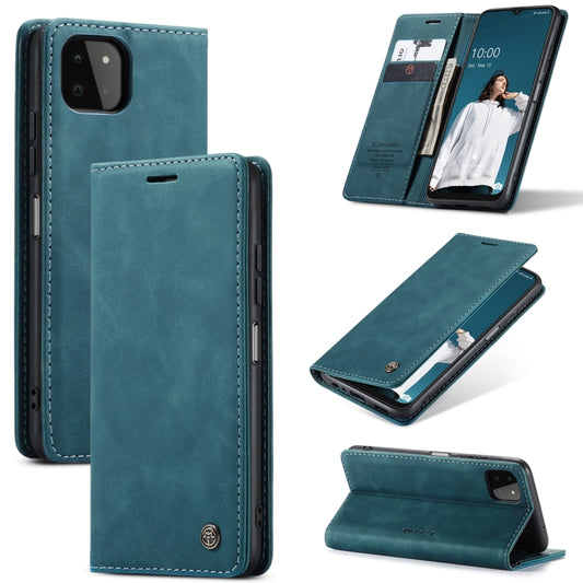 For Samsung Galaxy A22 5G CaseMe 013 Multifunctional Horizontal Flip Leather Case with Card Slot & Holder & Wallet(Blue) - Samsung Accessories by CaseMe | Online Shopping UK | buy2fix