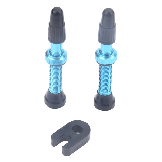 A5594 2 PCS 40mm Blue French Tubeless Valve Core with A-type Wrench for Road Bike - Outdoor & Sports by buy2fix | Online Shopping UK | buy2fix