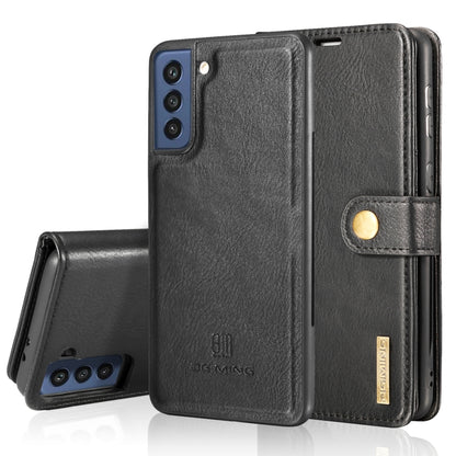 For Samsung Galaxy S21 FE DG.MING Crazy Horse Texture Flip Detachable Magnetic Leather Case with Holder & Card Slots & Wallet(Black) - Galaxy Phone Cases by DG.MING | Online Shopping UK | buy2fix