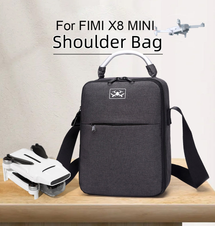 Shockproof Waterproof Single Shoulder Storage Bag Travel Carrying Cover Case Box for FIMI X8 mini(Black + Red Liner) - DJI & GoPro Accessories by buy2fix | Online Shopping UK | buy2fix