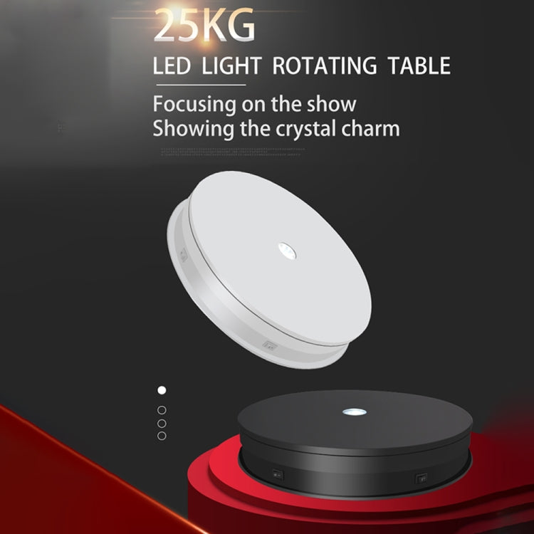 30cm Electric Rotating Turntable Display Stand  LED Light Video Shooting Props Turntable, Power Plug:220V AU Plug(Black) - Camera Accessories by buy2fix | Online Shopping UK | buy2fix