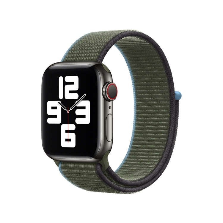 Loop Type Sport Watch Band For Apple Watch Ultra 49mm&Watch Ultra 2 49mm / Series 9&8&7 45mm / SE 3&SE 2&6&SE&5&4 44mm / 3&2&1 42mm(Dark Olive Green) - Watch Bands by buy2fix | Online Shopping UK | buy2fix