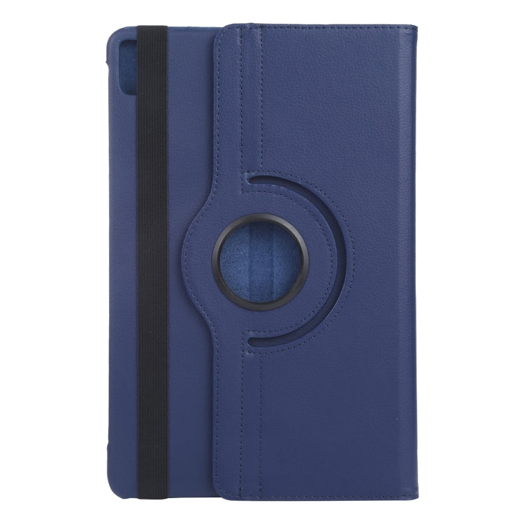 For Huawei MatePad Pro 12.6 2021 360 Degree Rotation Litchi Texture Horizontal Flip Leather Case with Holder(Dark Blue) - Huawei by buy2fix | Online Shopping UK | buy2fix