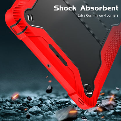 For iPad 10.2 2021 / 2020 / 2019 Silicone + PC Shockproof Protective Case with Holder(Red + Black) - iPad 10.2 Cases by buy2fix | Online Shopping UK | buy2fix