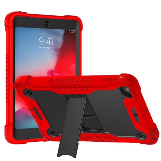 Silicone + PC Shockproof Protective Case with Holder For iPad mini (2019) / mini 4(Red + Black) - iPad mini (2019) / mini 5 Cases by buy2fix | Online Shopping UK | buy2fix