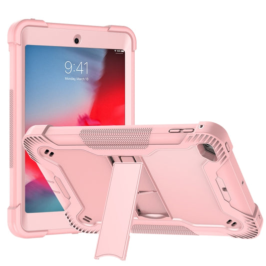 Silicone + PC Shockproof Protective Case with Holder For iPad mini (2019) / mini 4(Rose Gold) - iPad mini (2019) / mini 5 Cases by buy2fix | Online Shopping UK | buy2fix