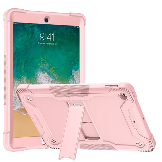 Silicone + PC Shockproof Protective Case with Holder For iPad 9.7 inch (2017/2018)(Rose Gold) - iPad 9.7 (2018) & (2017) Cases by buy2fix | Online Shopping UK | buy2fix