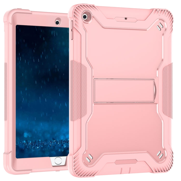 Silicone + PC Shockproof Protective Case with Holder For iPad 9.7 inch (2017/2018)(Rose Gold) - iPad 9.7 (2018) & (2017) Cases by buy2fix | Online Shopping UK | buy2fix