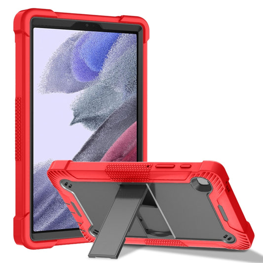 For Samsung Galaxy Tab A7 Lite T225/T220 Silicone + PC Shockproof Protective Case with Holder(Red + Black) - Tab A7 Lite T220 / T225 by buy2fix | Online Shopping UK | buy2fix