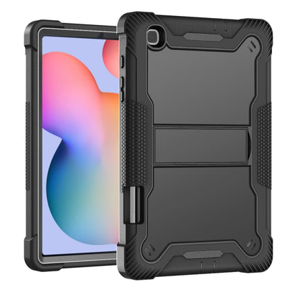 For Samsung Galaxy Tab S6 Lite Silicone + PC Shockproof Protective Case with Holder(Black) - Tab S6 Lite P610 / P615 by buy2fix | Online Shopping UK | buy2fix