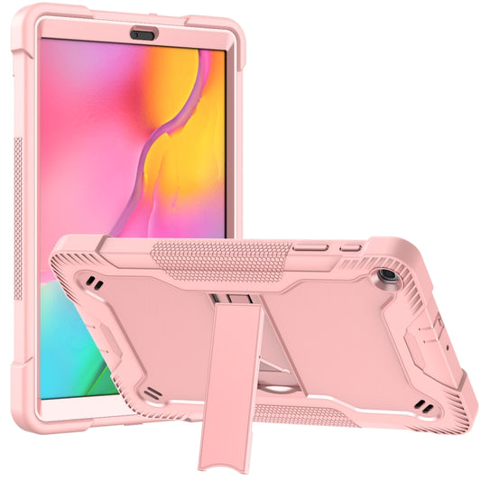 For Samsung Galaxy Tab A 10.1 (2019) Silicone + PC Shockproof Protective Case with Holder(Rose Gold) - Tab A 10.1 (2019) T510 / T515 by buy2fix | Online Shopping UK | buy2fix