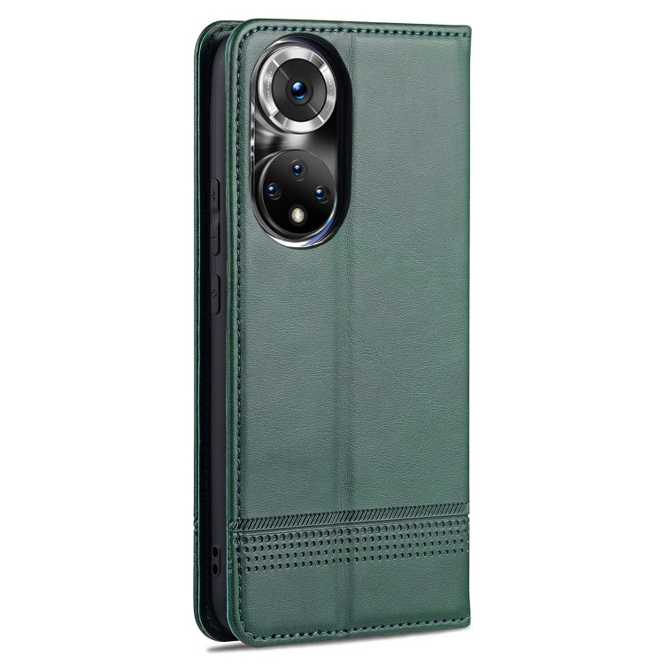 For Honor 50 AZNS Magnetic Calf Texture Horizontal Flip Leather Case with Card Slots & Holder & Wallet(Dark Green) - Honor Cases by AZNS | Online Shopping UK | buy2fix