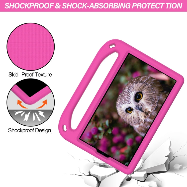 For Samsung Galaxy Tab A7 Lite 8.7 SM-T220 / SM-T225 Handle Portable EVA Shockproof Anti Falling Protective Case with Triangle Holder(Rose Red) - Tab A7 Lite T220 / T225 by buy2fix | Online Shopping UK | buy2fix