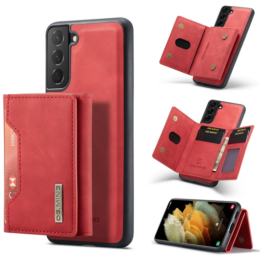 For Samsung Galaxy S21 FE DG.MING M2 Series 3-Fold Multi Card Bag Back Cover Shockproof Case with Wallet & Holder Function(Red) - Galaxy Phone Cases by DG.MING | Online Shopping UK | buy2fix