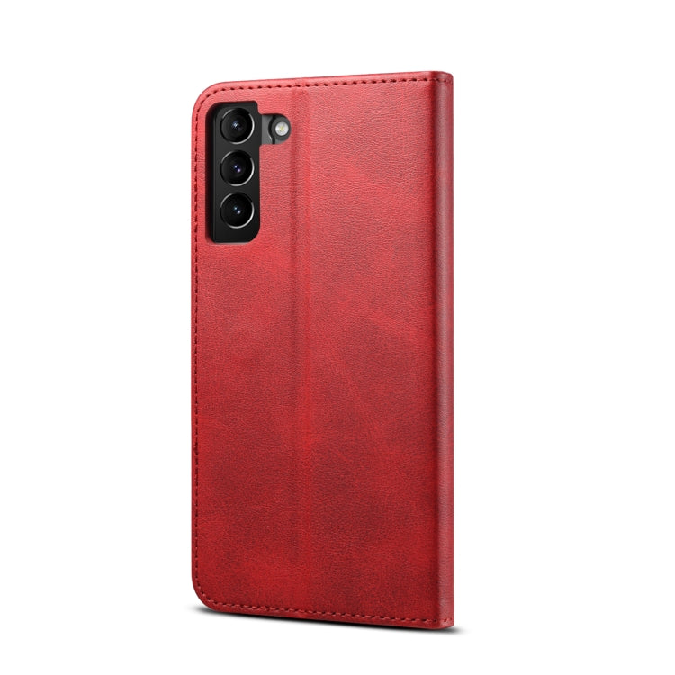 For Samsung Galaxy S21 FE GUSSIM Business Style Horizontal Flip Leather Case with Holder & Card Slots & Wallet(Red) - Galaxy Phone Cases by GUSSIM | Online Shopping UK | buy2fix